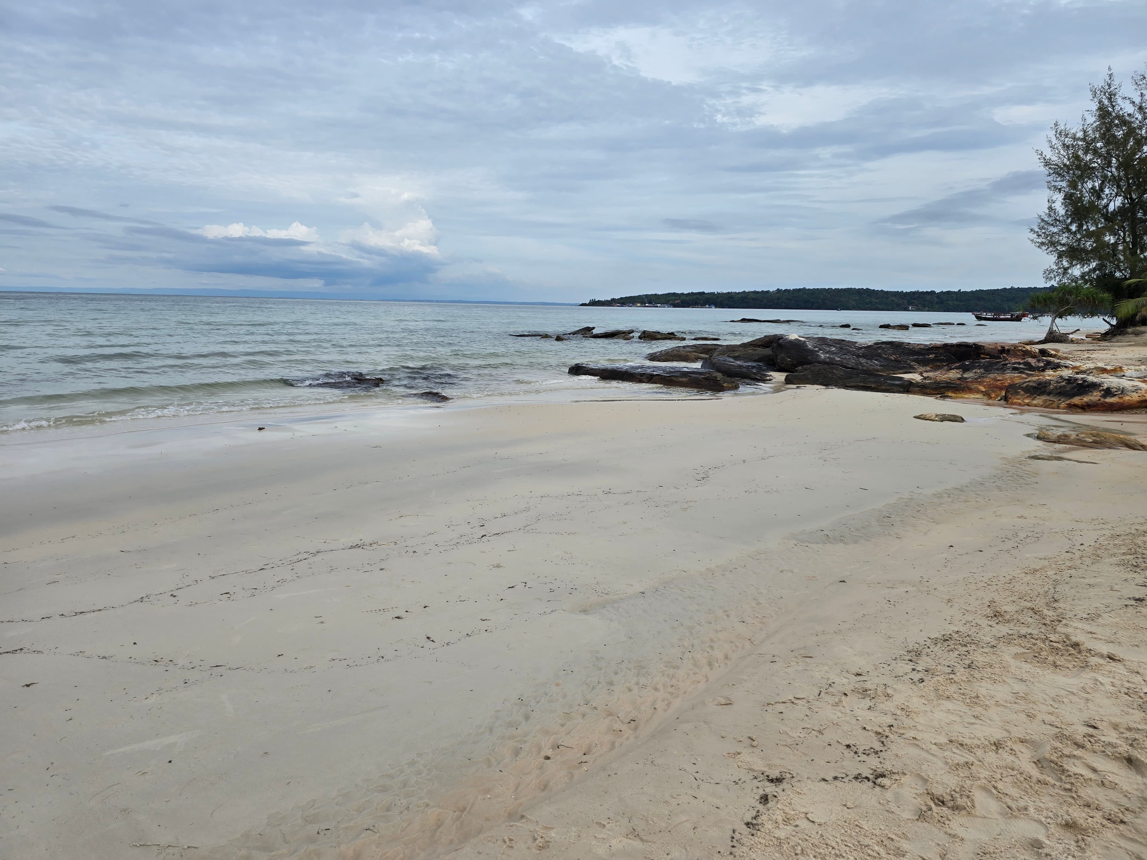 Long Set Beach during sunset on Koh Rong