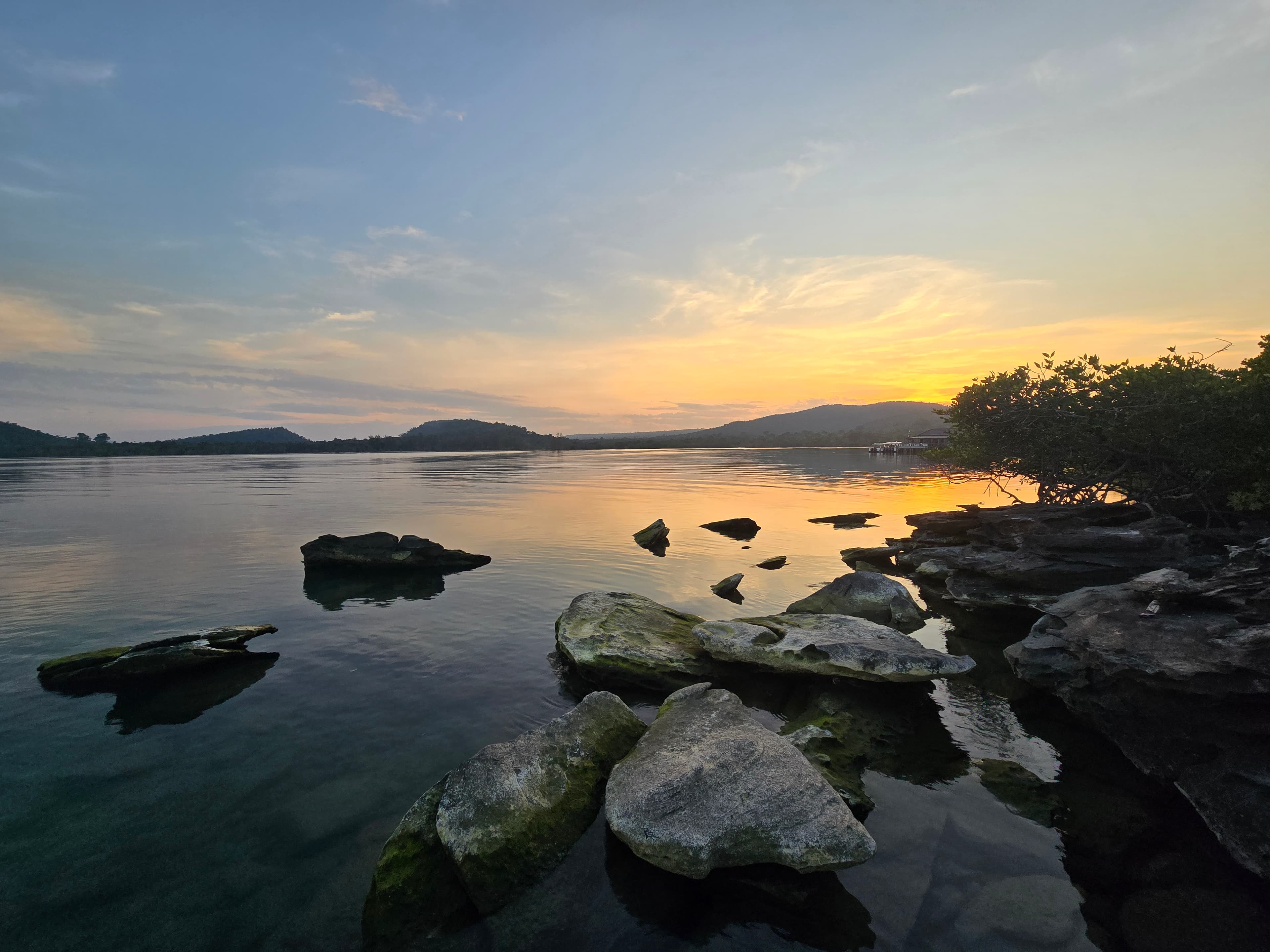 Daily island beach life scene on Koh Rong