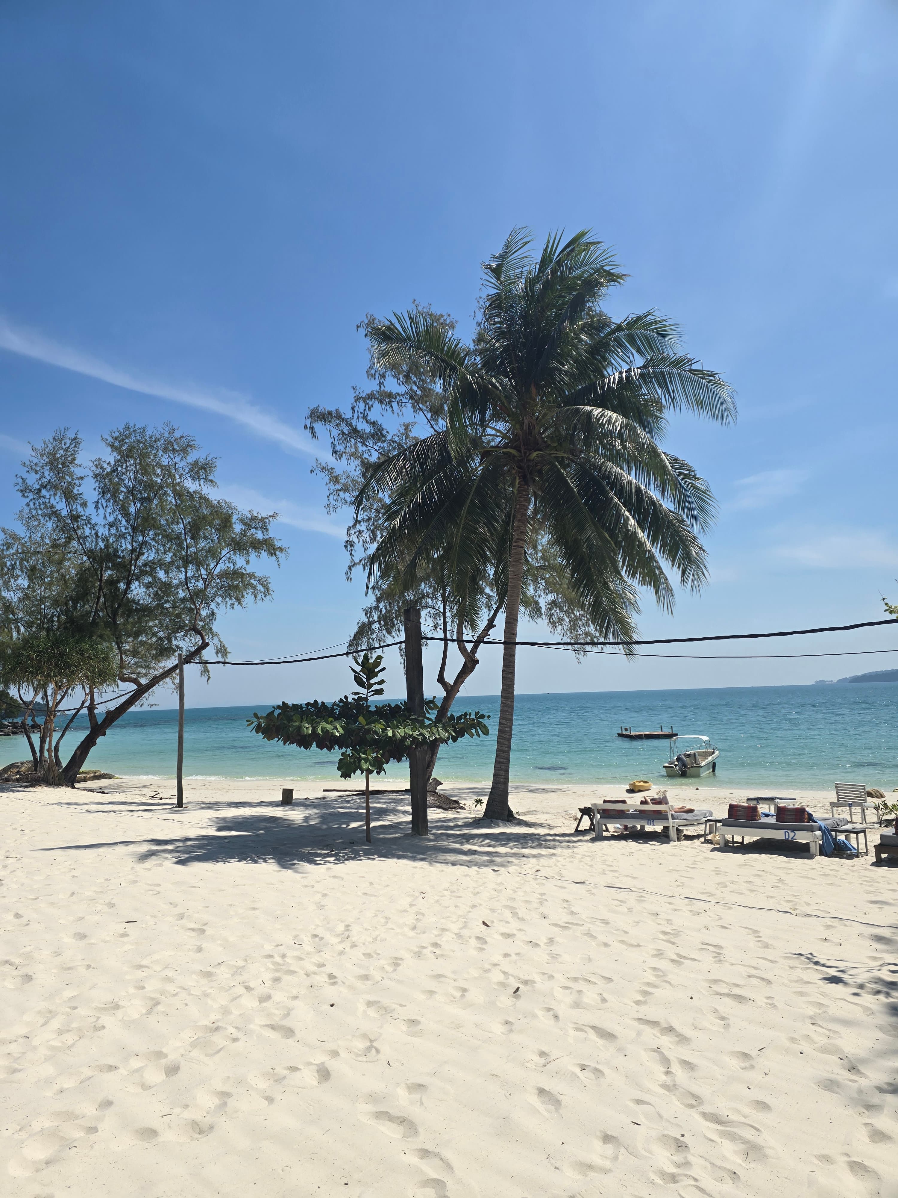 Peaceful uncrowded beach section on Koh Rong