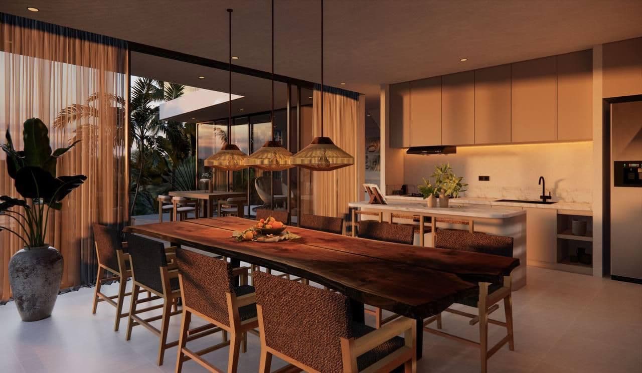 Living room with tropical garden view at Golden Sun Villa, Koh Rong