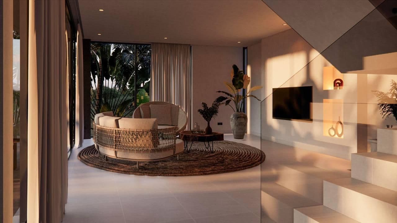 Outdoor terrace and lounge area at Golden Sun Villa, Koh Rong